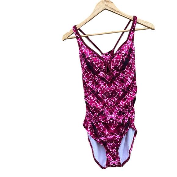 Coastal Blue Pink and Black One-Piece Swimsuit size large NWOT - Picture 8 of 8